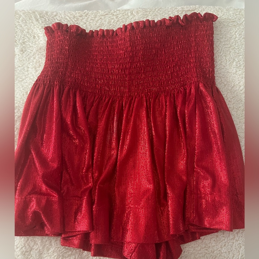 QUEEN OF SPARKLES red mini skirt!
